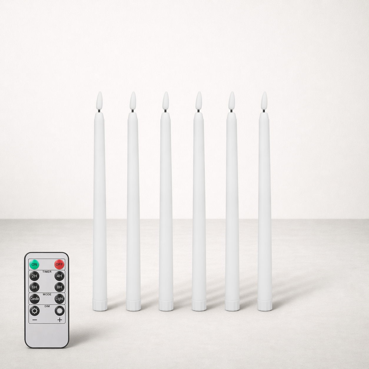 Bougie LED | Grandes Bougies Blanches x6