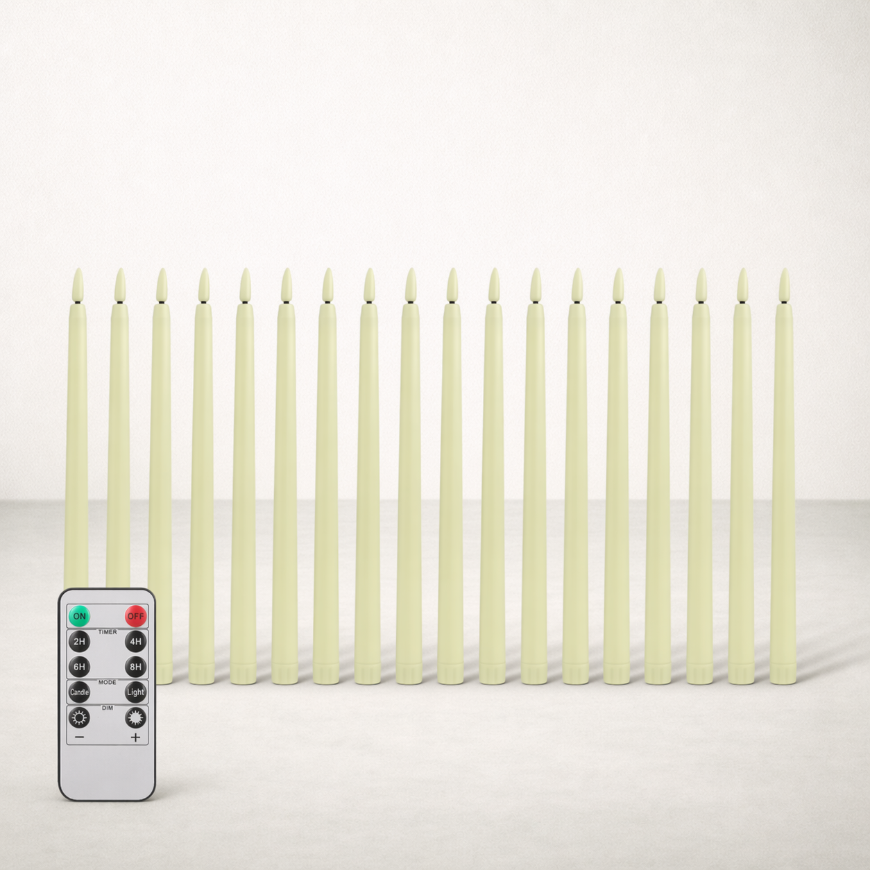 Bougie LED | Grandes bougies d'ivoire x18
