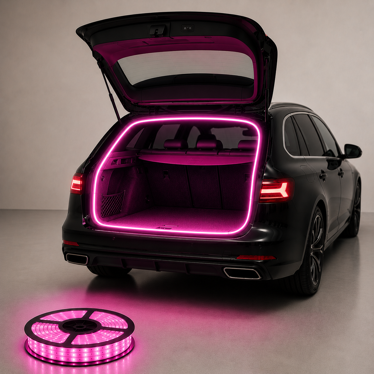 LED Voiture | Bande LED Coffre Rose 2M