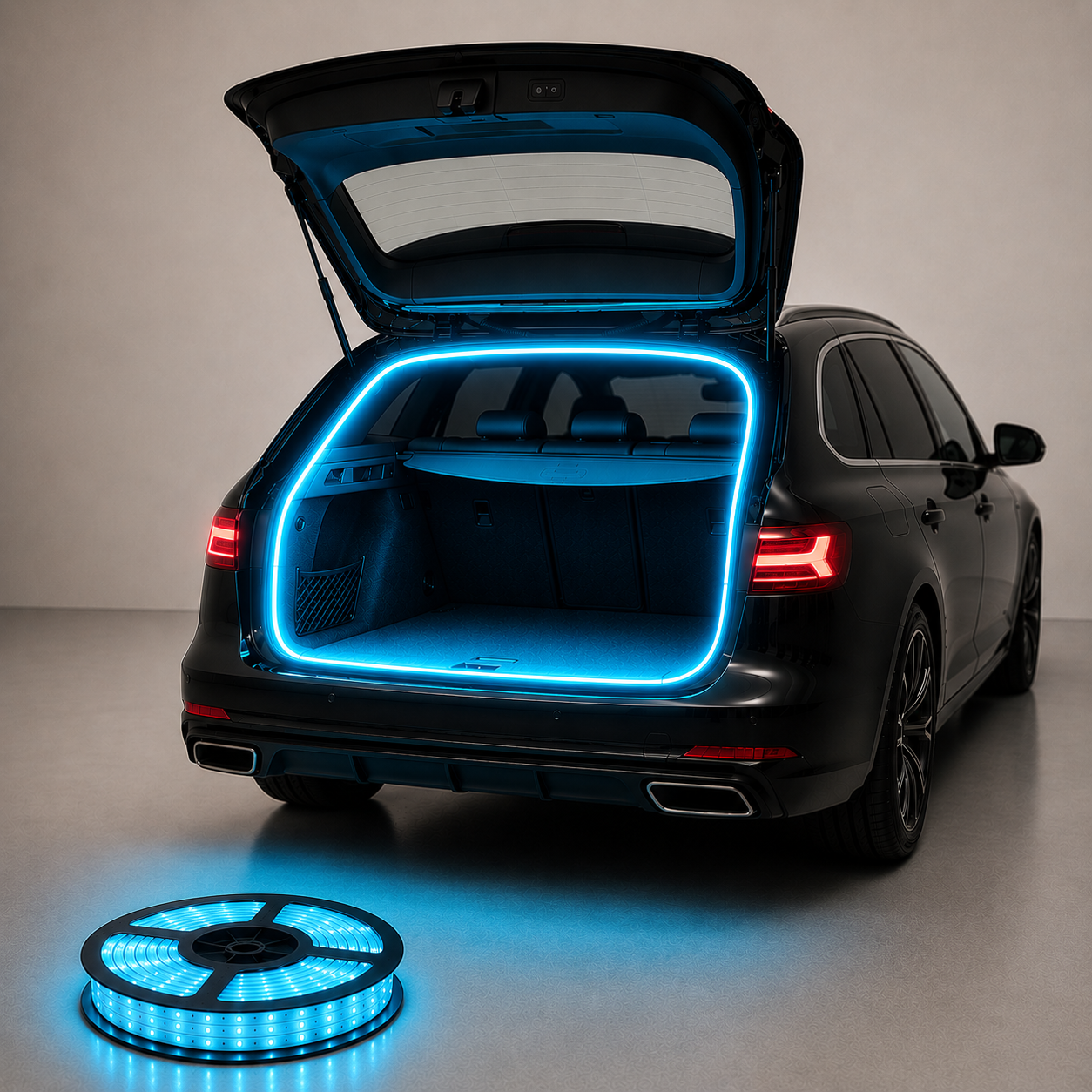 LED Voiture | Bande LED Coffre Bleu Glacé 2M