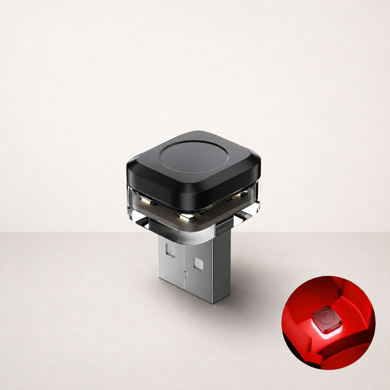 LED Voiture | Mini LED USB Intérieur Rouge