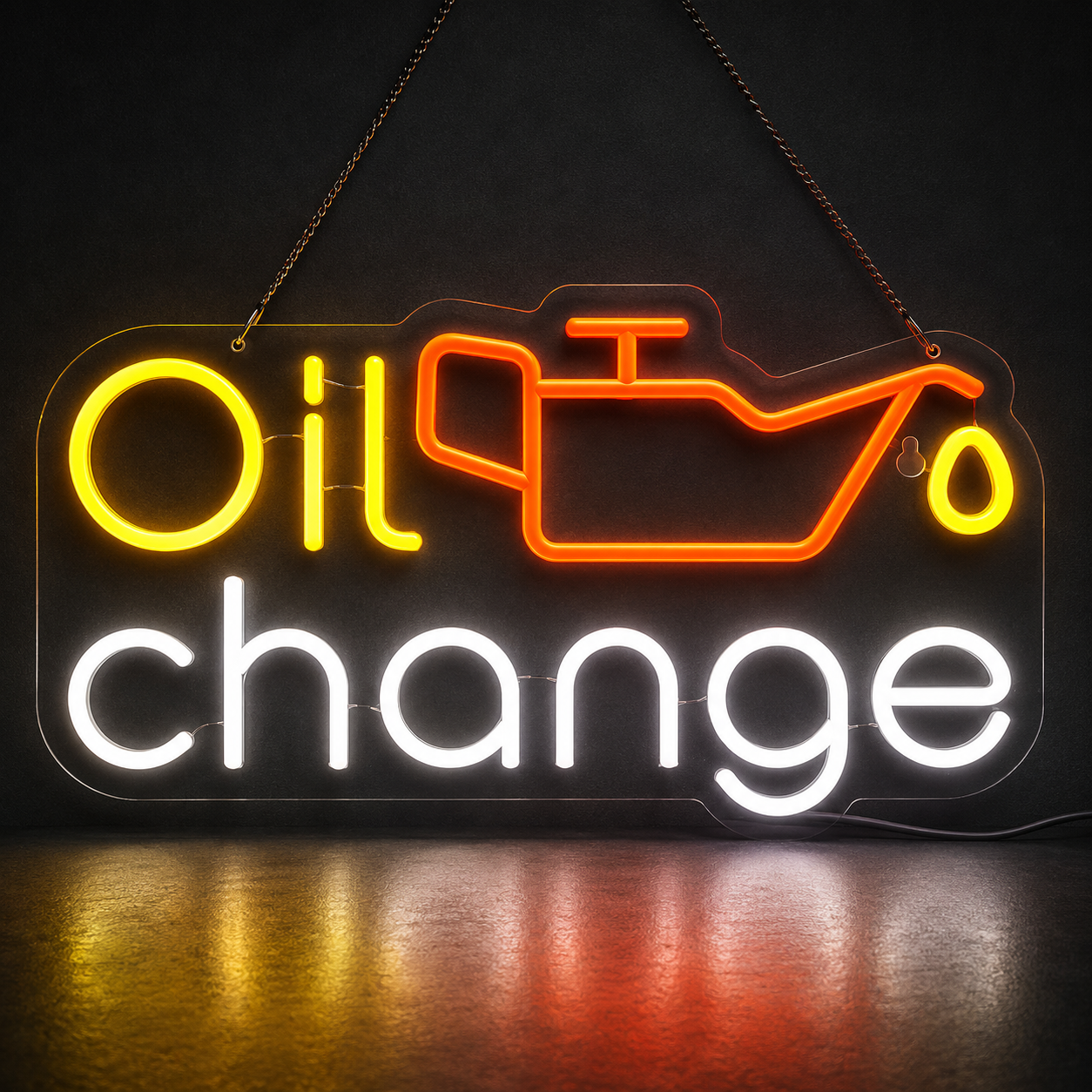 Néon LED | Néon Garage Oil Change LED