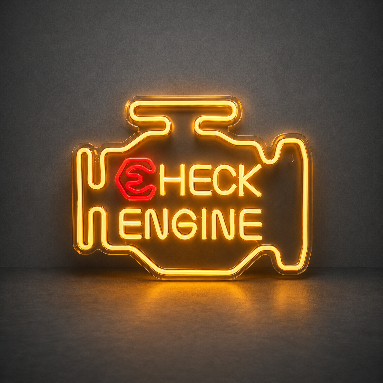 Néon LED | Néon Garage Check Engine Vintage