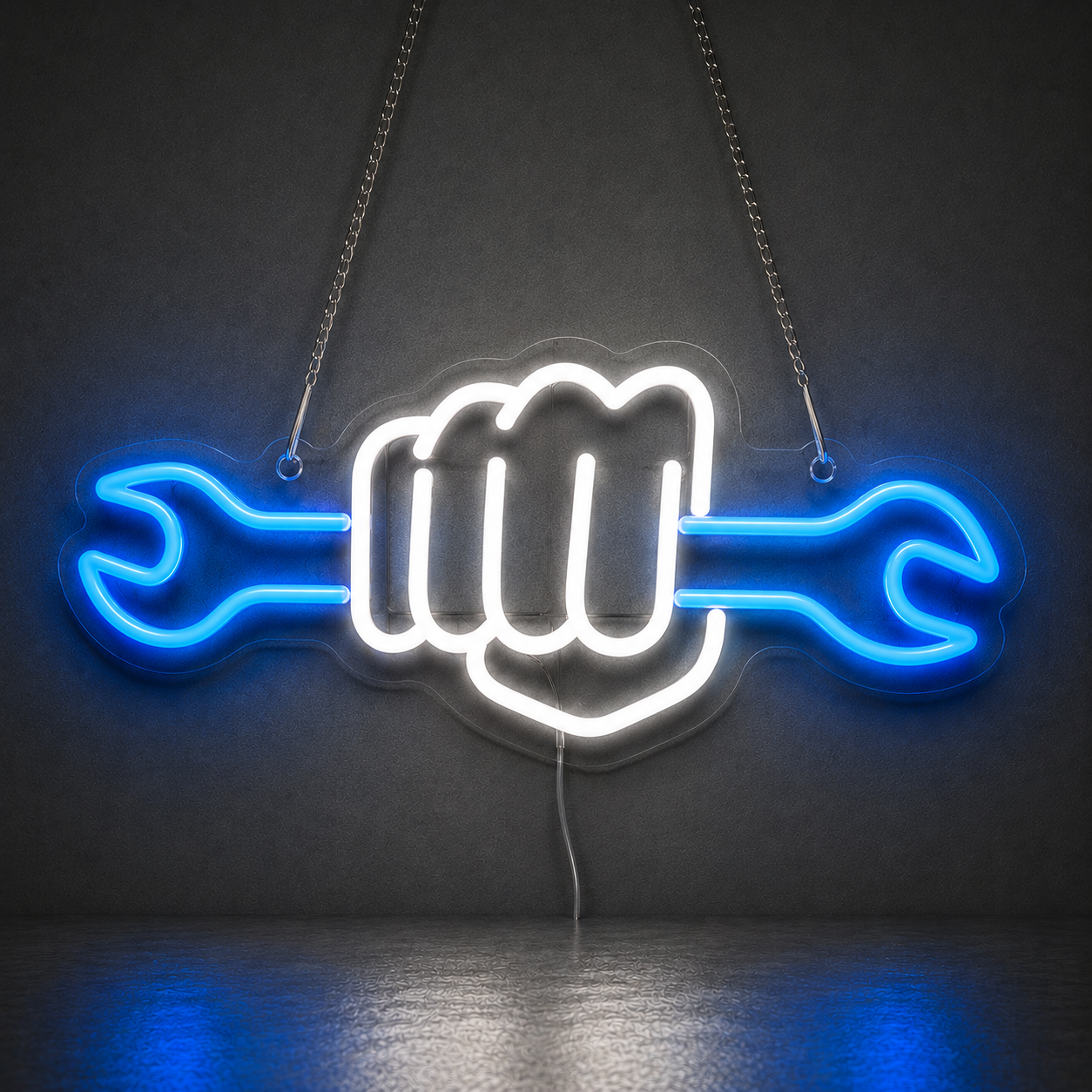 Néon LED | Néon Garage Car Service Bleu