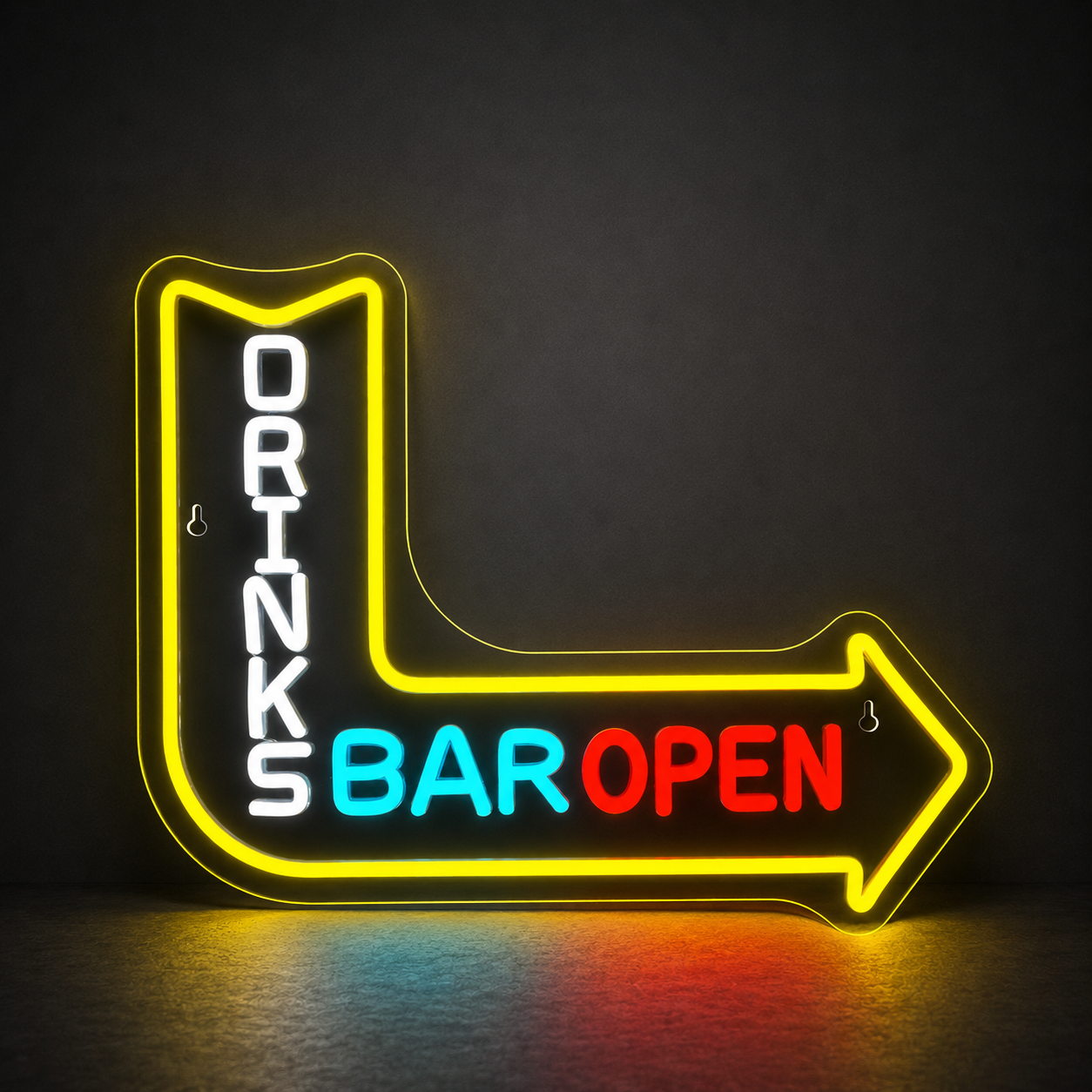 Néon LED | Néon Bar Open Jaune
