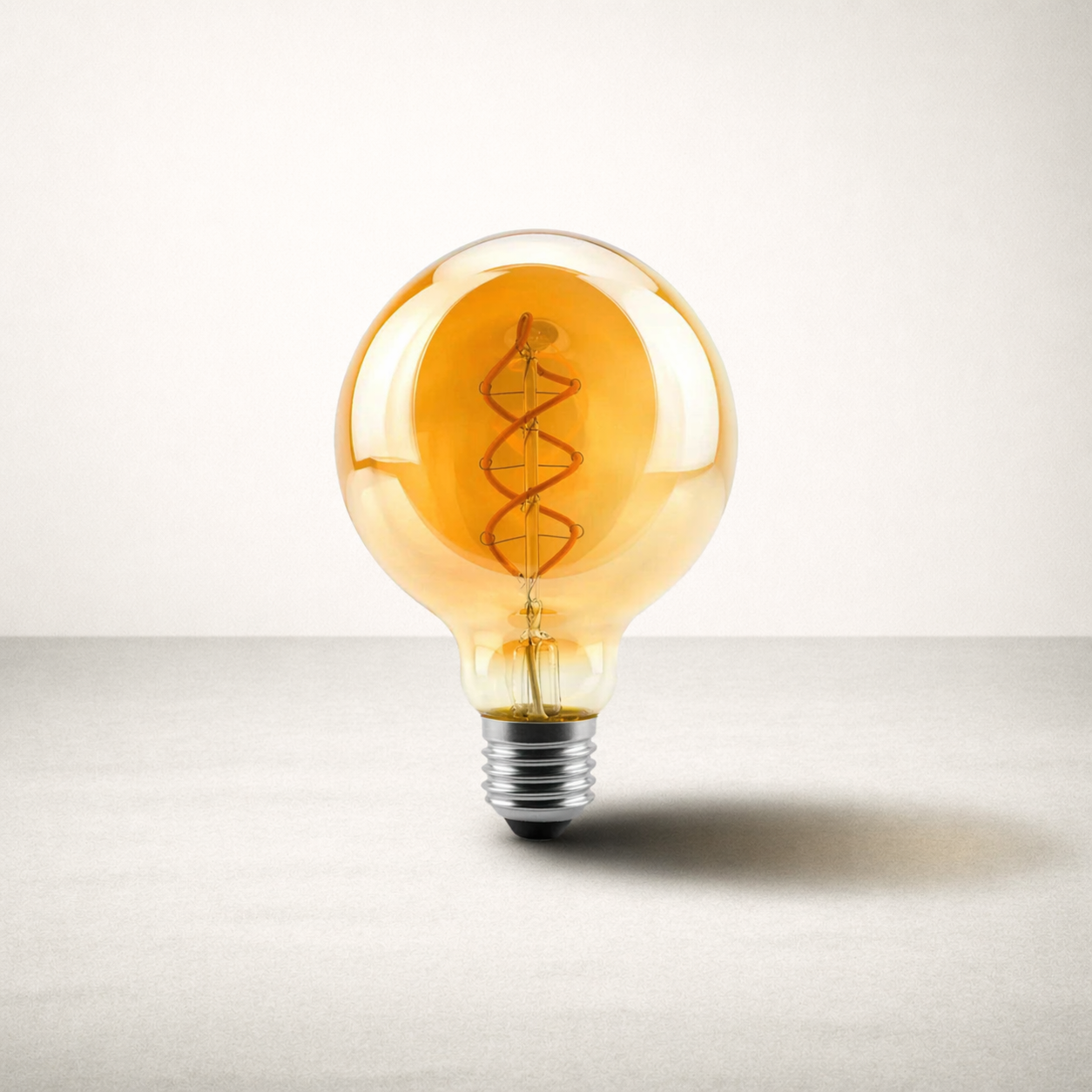 Ampoule LED E27 | Globe G125 Ambré Vintage