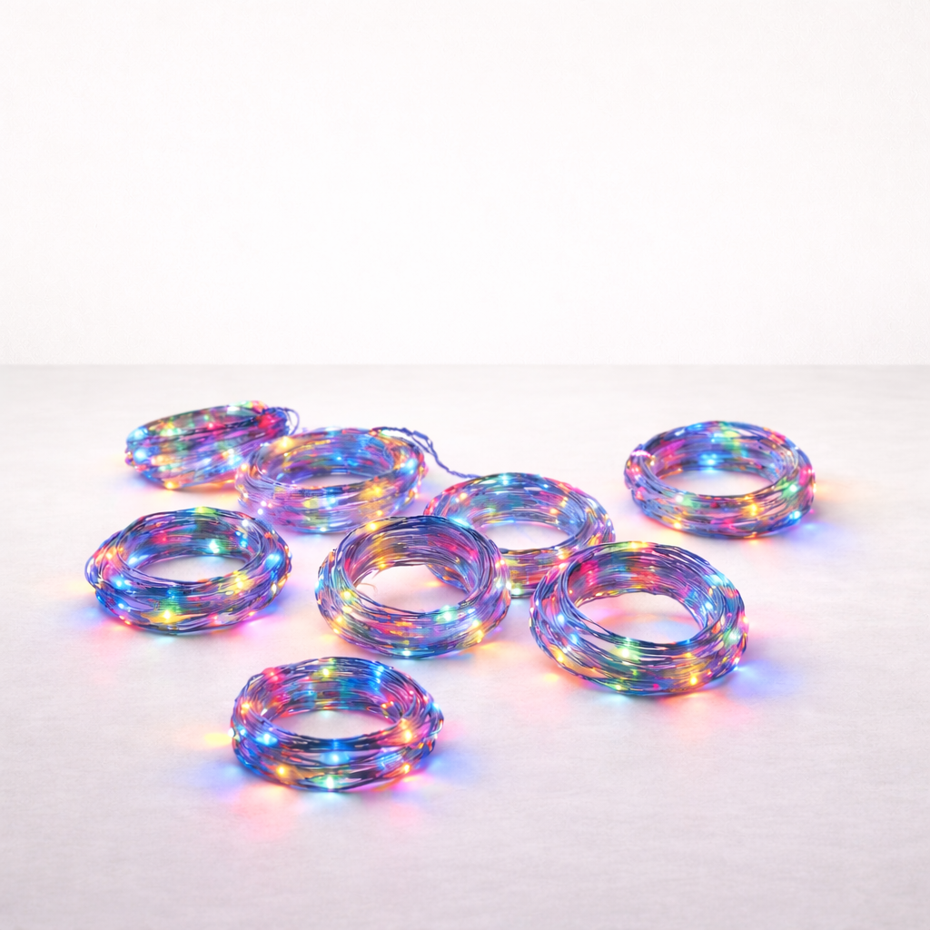 Guirlande LED | Fil Argenté Féerique Multicolore