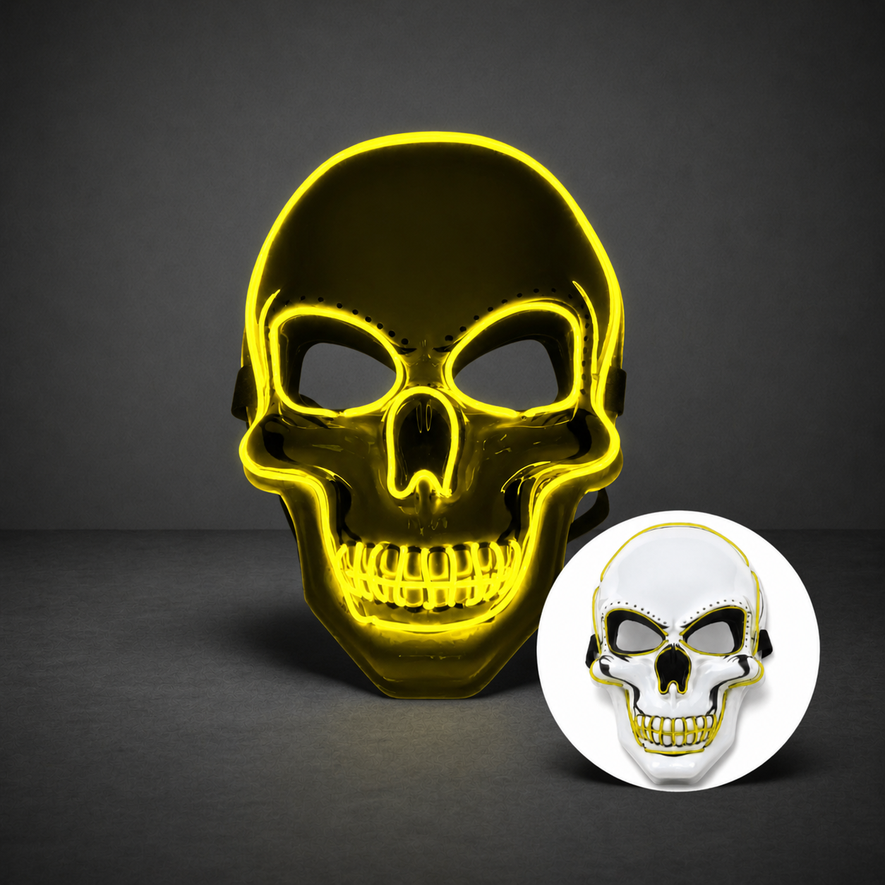 Masque LED Visage | Masque Néon Halloween