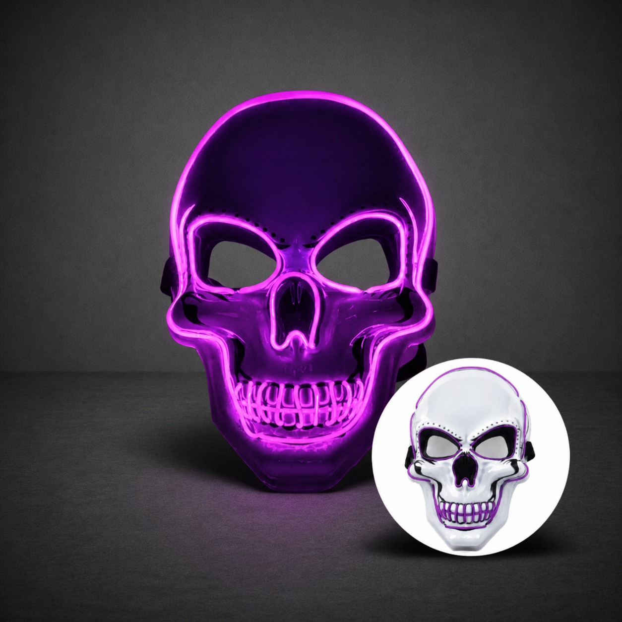 Masque LED Visage | Masque Crâne LED Classique