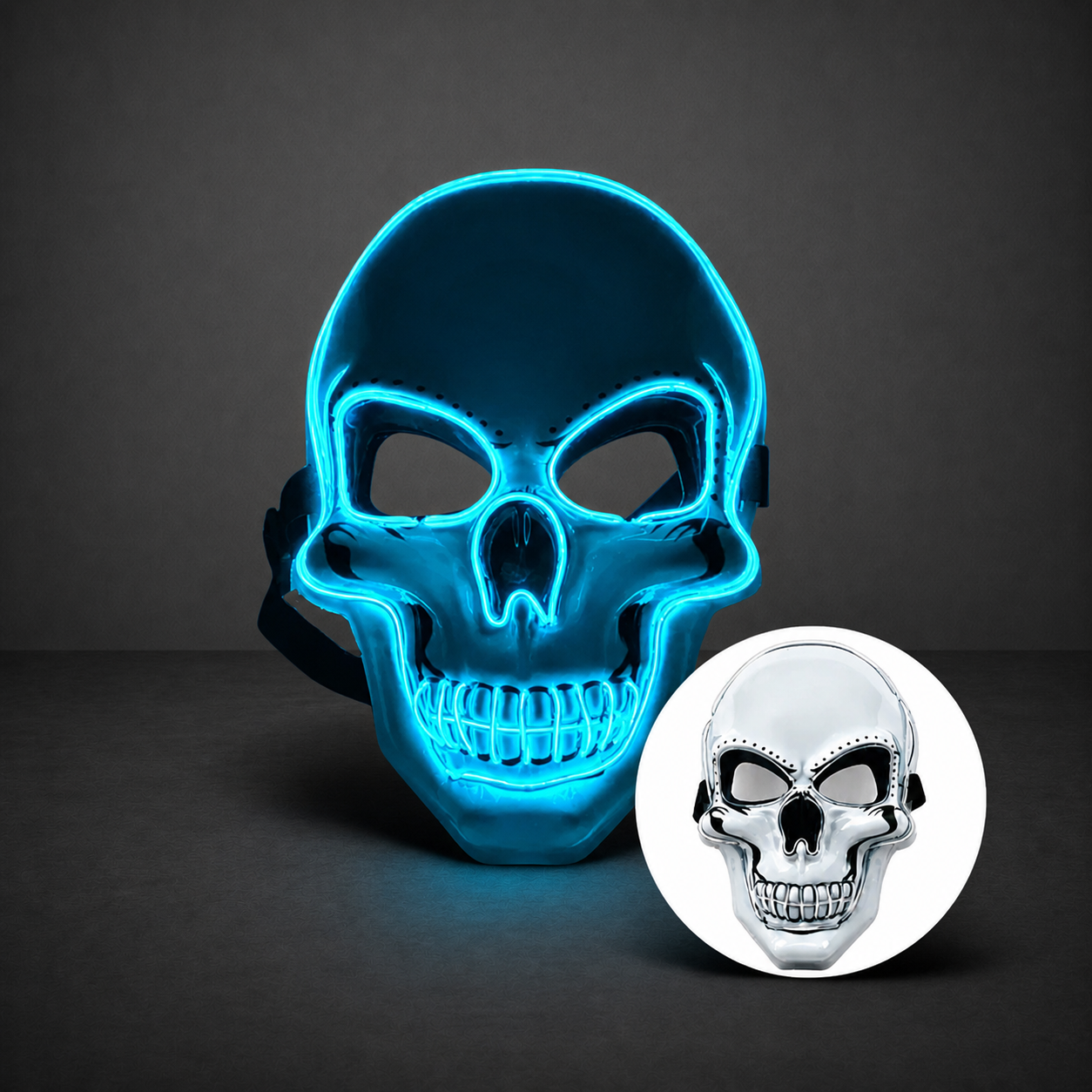 Masque LED Visage | Masque Crâne LED Mascarade
