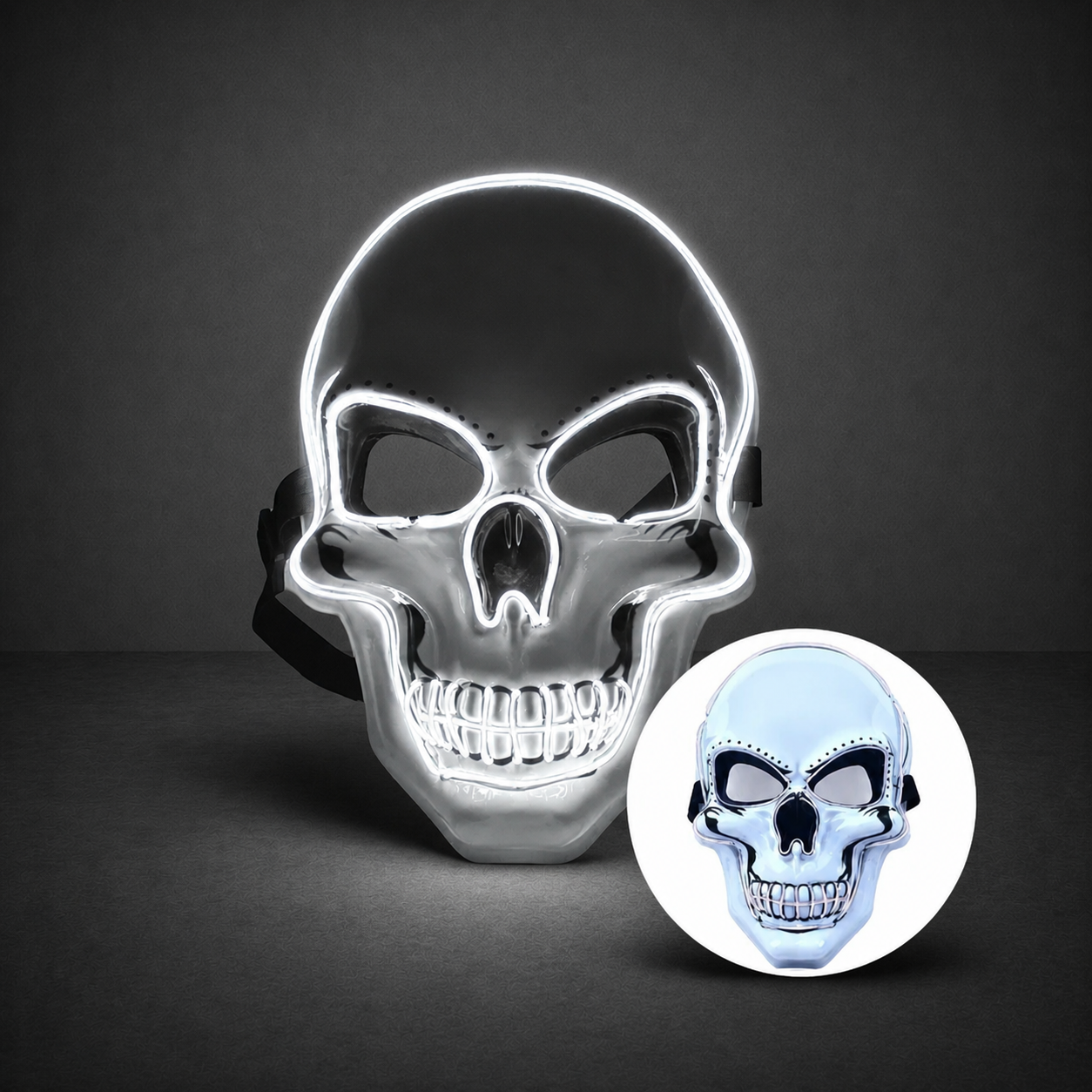Masque LED Visage | Masque Crâne LED Halloween