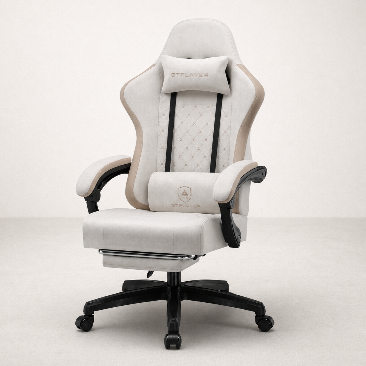 Chaise Gaming LED | Fauteuil Gamer GTPLAYER Beige Marron