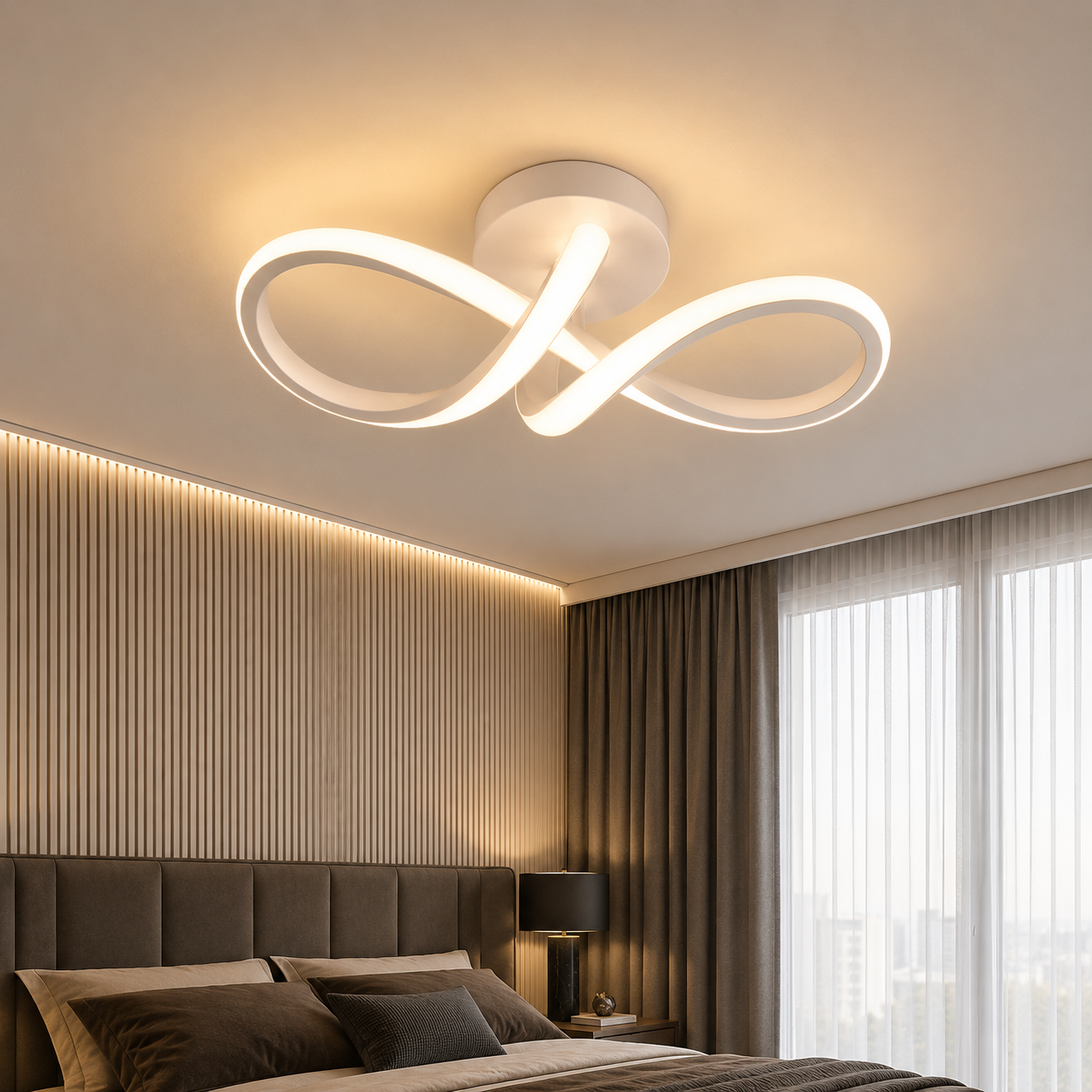 Plafonnier LED | Moderne Noir & Blanc