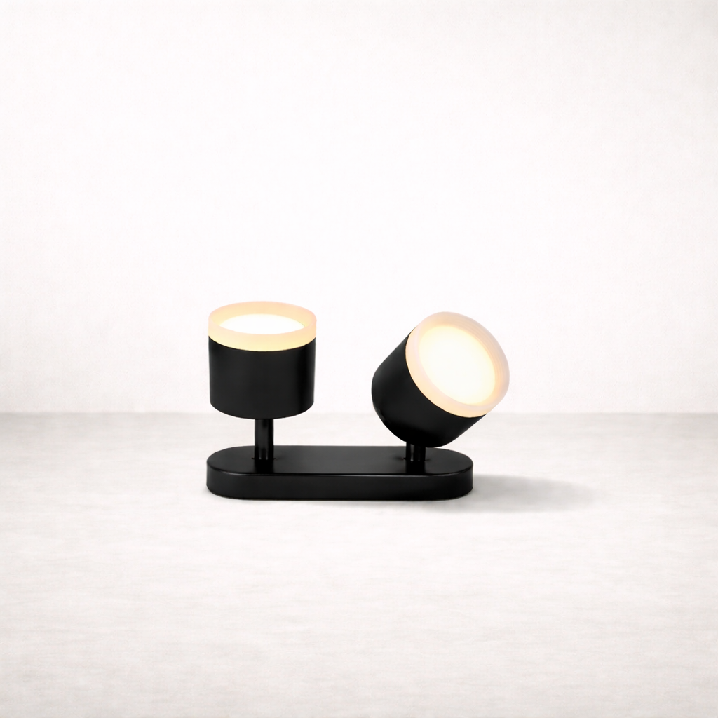 Spot LED | Double Spot Saillie Orientable Noir