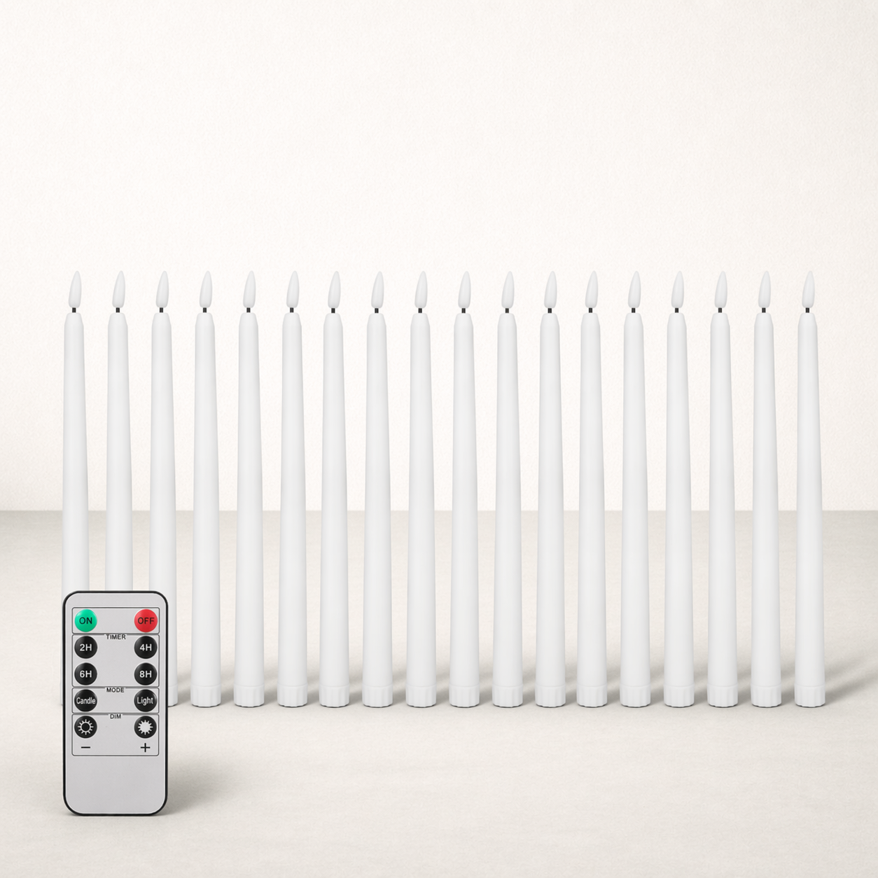 Bougie LED | Grandes bougies Blanches x18