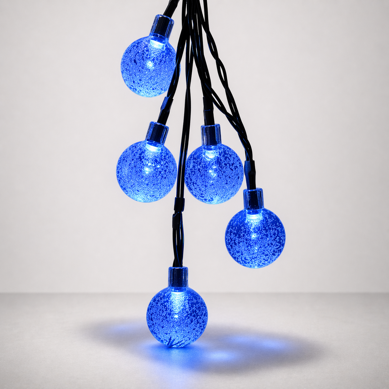 Guirlande LED | Boules Cristal Solaire Saphir