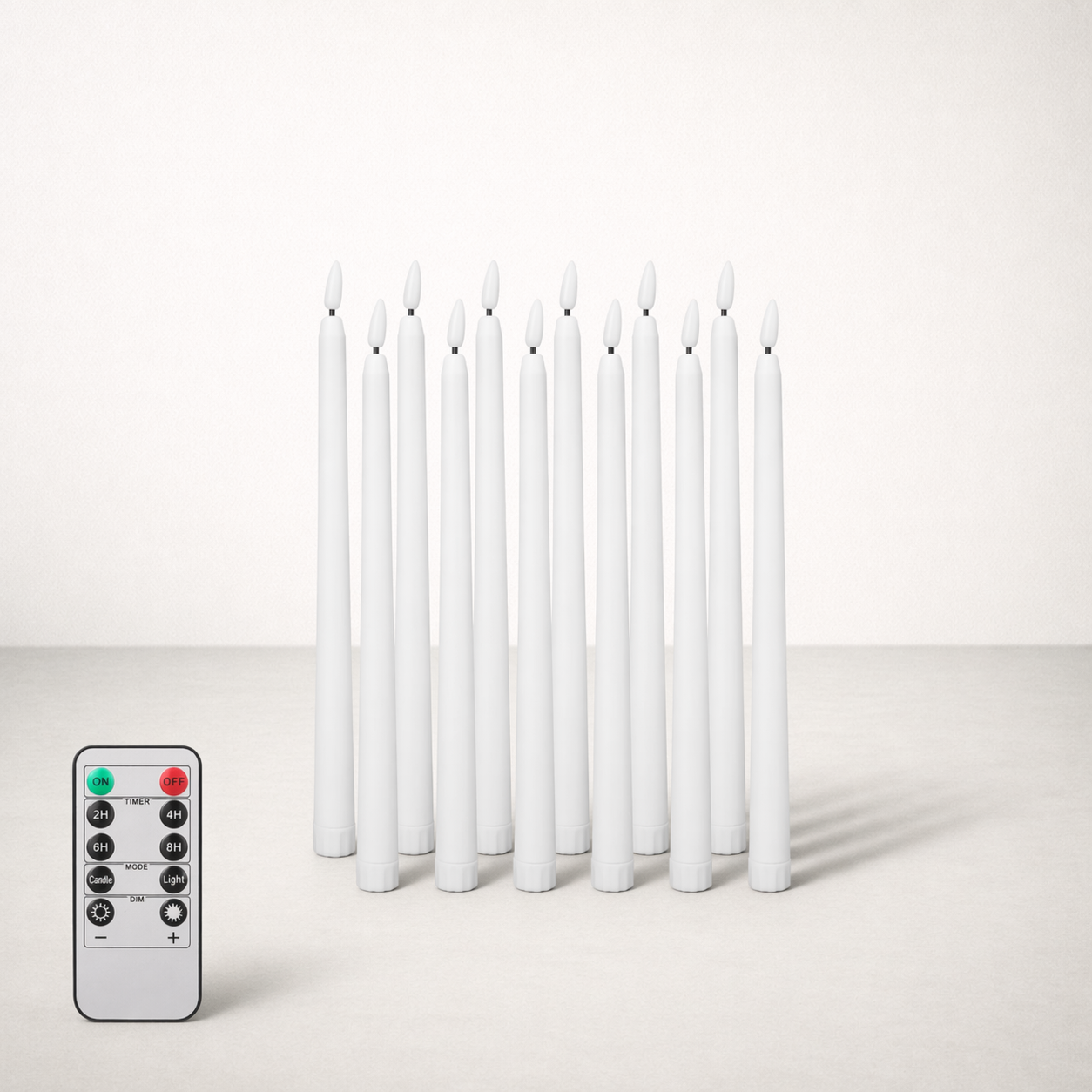 Bougie LED | Grandes bougies Blanches x12