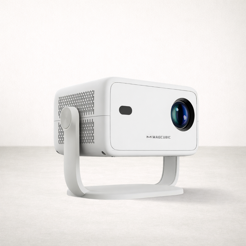 Projecteur LED | CinéCube blanc minimaliste