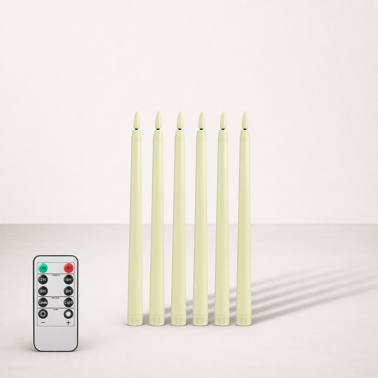 Bougie LED | Grandes bougies d'ivoire x6